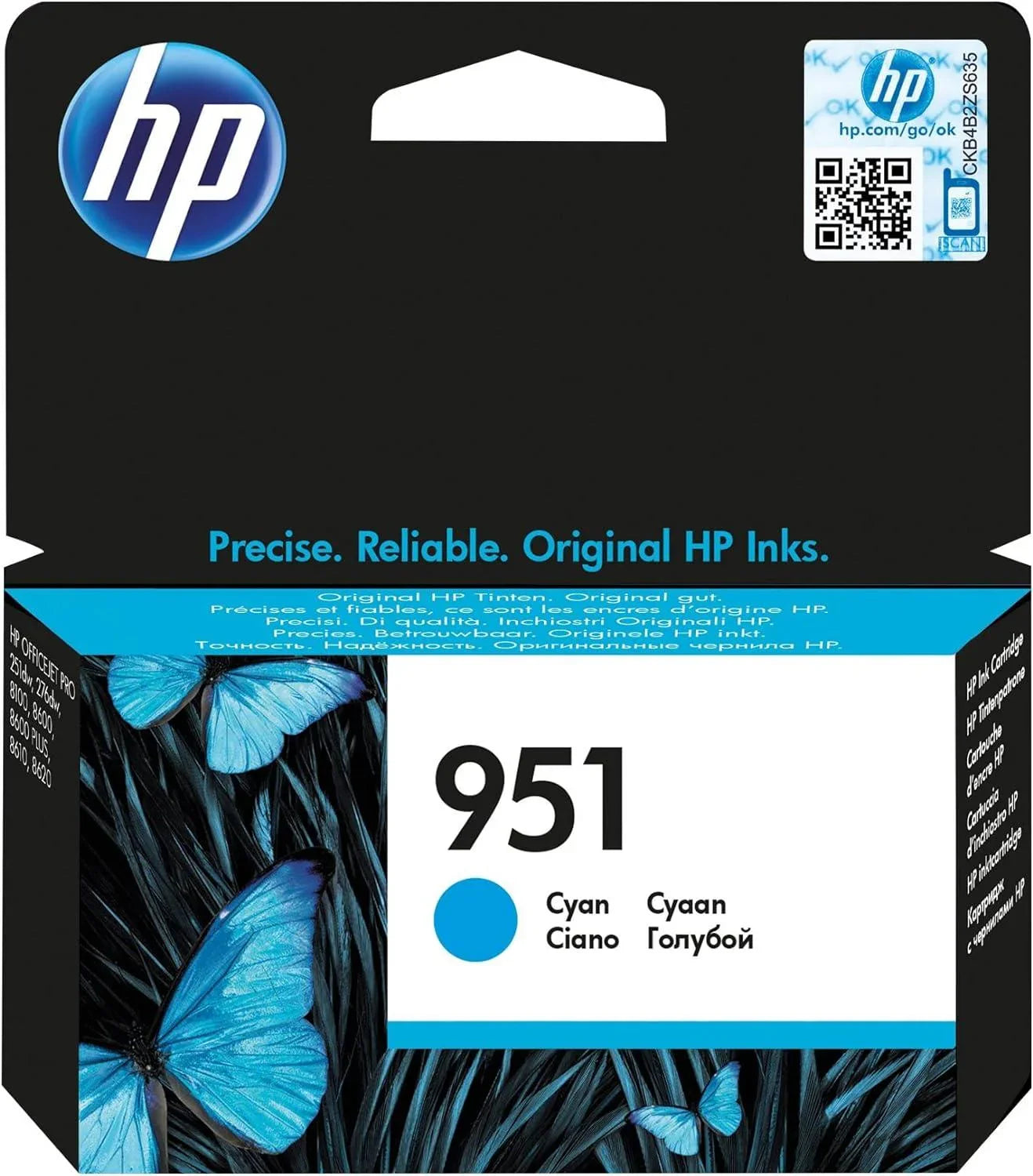 HP CN050AE 951 Original Ink Cartridge, Cyan, Single Pack - eBuy UAE